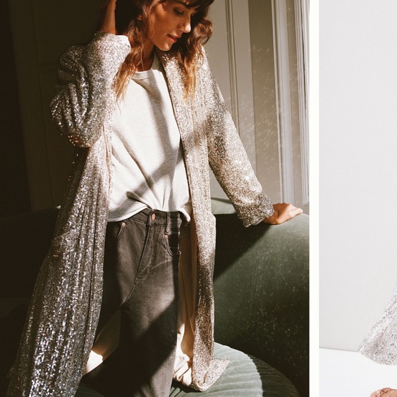 Anthropologie Jackets & Blazers - Sold ‼️Anthropologie Sequin Duster Jacket NWT